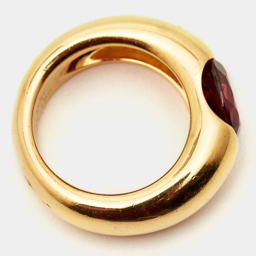 Cartier Eclipse Tourmaline 18k Yellow Gold Ring Size 52 - Picture 6 of 9